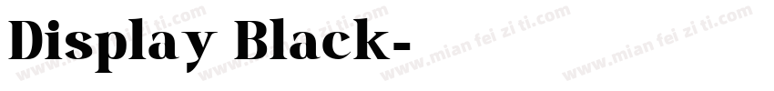 Display Black字体转换